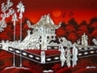 Tableau en laque inscrusté de nacre