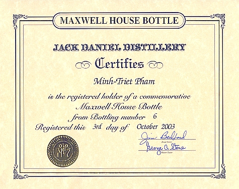 M�galo : Un pr�sent de la distillerie JACK DANIEL