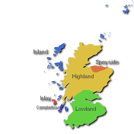Ecosse - Rgions de production